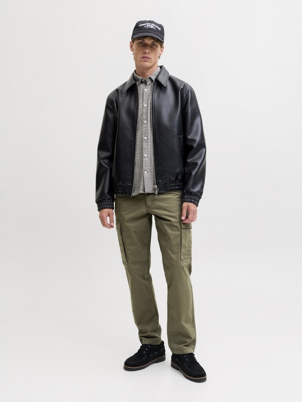 Jack & Jones Pánské cargo kalhoty olive night