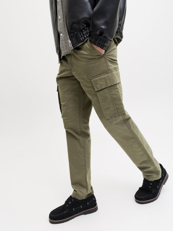 Jack & Jones Pánské cargo kalhoty olive night