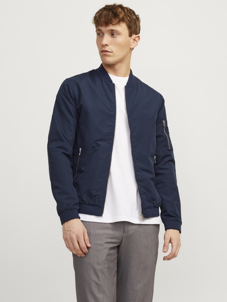Jack & Jones Pánský bomber JJERush navy blazer