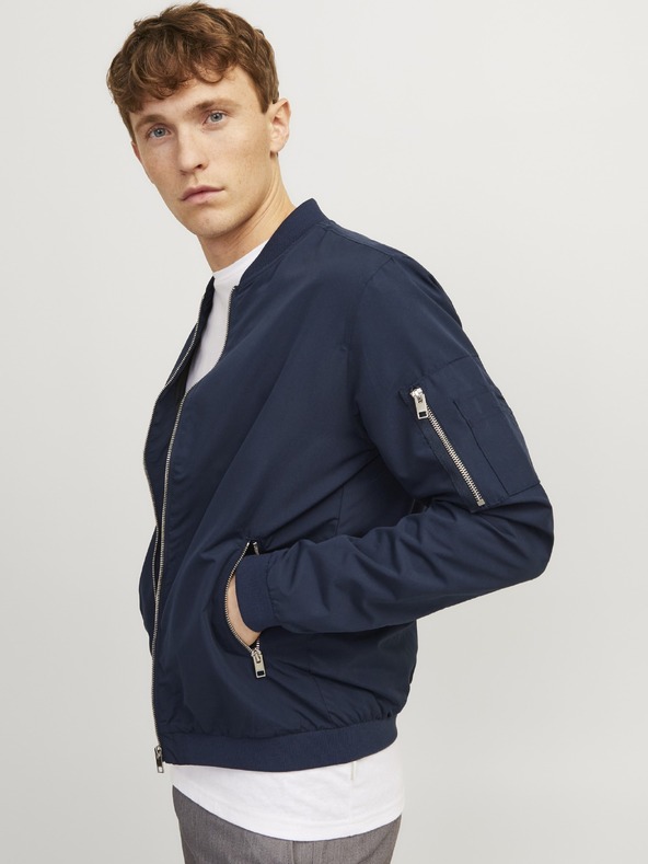 Jack & Jones Pánský bomber JJERush navy blazer