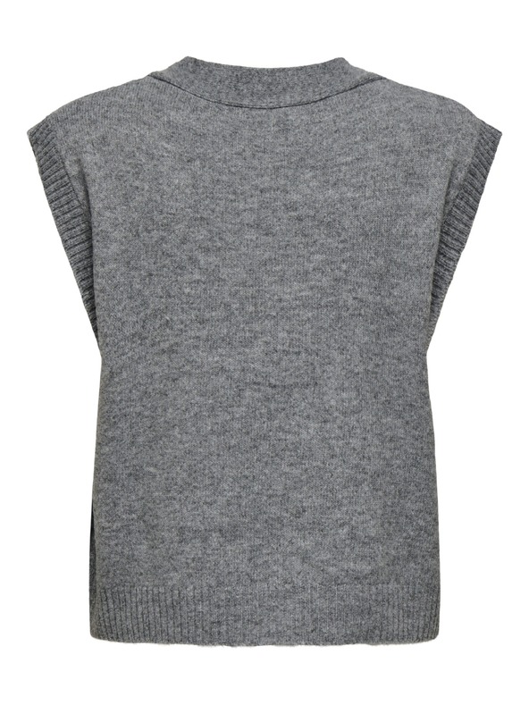 Jacqueline de Yong Kardigan bez rukávů SUPER grey melange