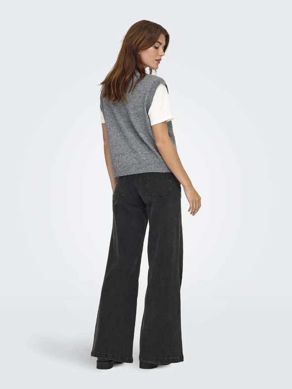 Jacqueline de Yong Kardigan bez rukávů SUPER grey melange