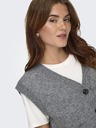 Jacqueline de Yong Kardigan bez rukávů SUPER grey melange