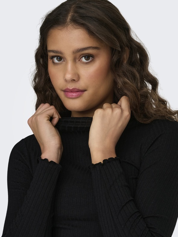Jacqueline de Yong Top s dlouhým rukávem FRANSISKA černý
