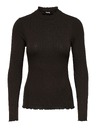 Jacqueline de Yong Top s dlouhým rukávem FRANSISKA black coffee