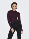 Jacqueline de Yong Top s dlouhým rukávem FRANSISKA vínový