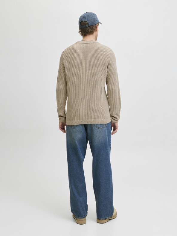 Jack & Jones Pánský pletený svetr moonbeam