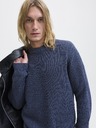 Jack & Jones Pánský pletený svetr sky captain
