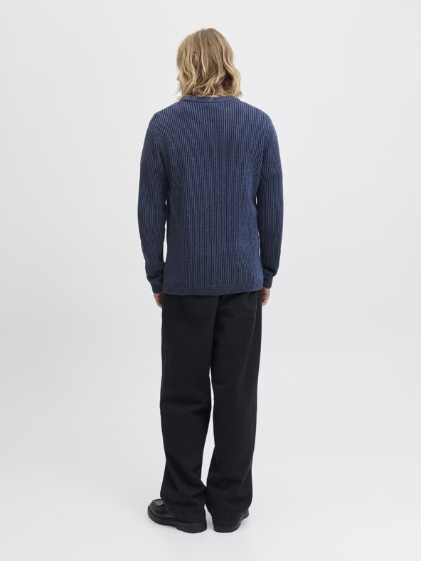 Jack & Jones Pánský pletený svetr sky captain