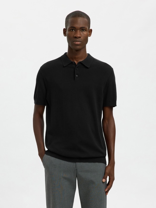 SELECTED Pánské polo triko SELECTED černé