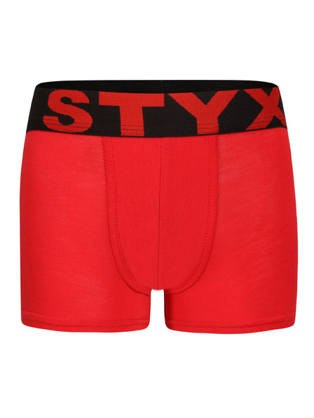 Styx Dětské boxerky Styx sportovní guma červené