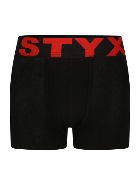Styx Dětské boxerky Styx sportovní guma černé