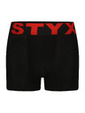 Styx Dětské boxerky Styx sportovní guma černé