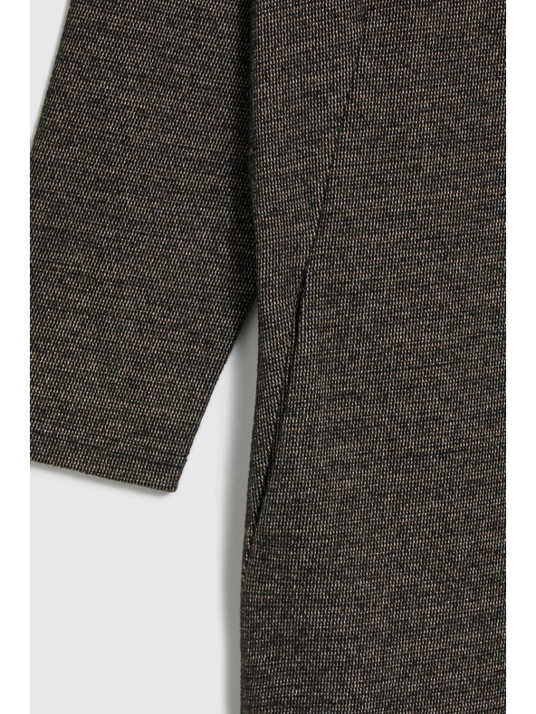 Moodo Elegantní hnědé šaty Moodo