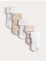 Marks & Spencer Froté ponožky s „Born in 2026“ a vysokým podílem bavlny (0–12 měsíců), 5 párů Marks & Spencer bílá