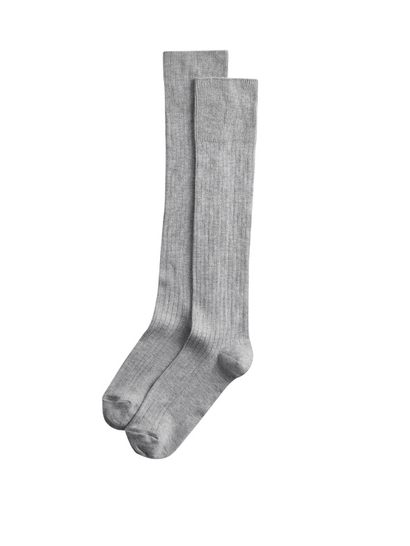 Marks & Spencer Vysoce měkké ponožky ke kolenům s technologií Freshfeet a technologií Freshfeet, 2 ks v balení Marks & Spencer šedá