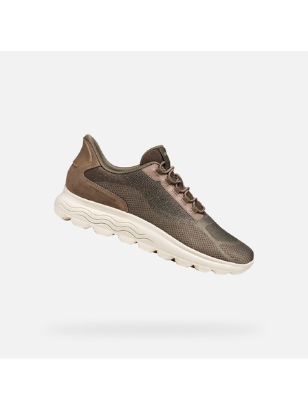 Geox Tmavě hnědé dámské tenisky Geox Spherica Plus