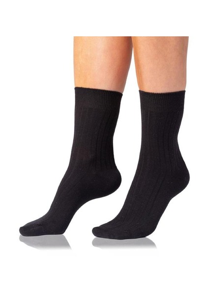 Bellinda COTTON RIB SOCKS - Dámské bavlněné ponožky - černá