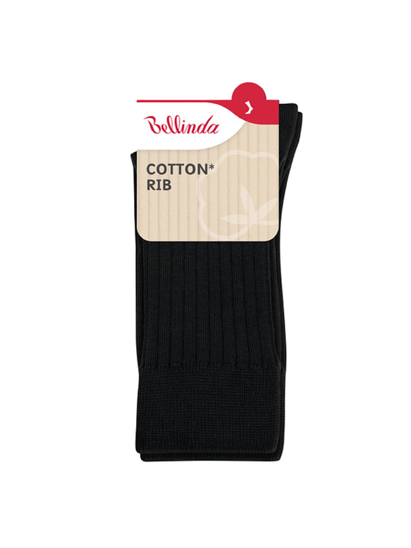 Bellinda COTTON RIB SOCKS - Dámské bavlněné ponožky - černá
