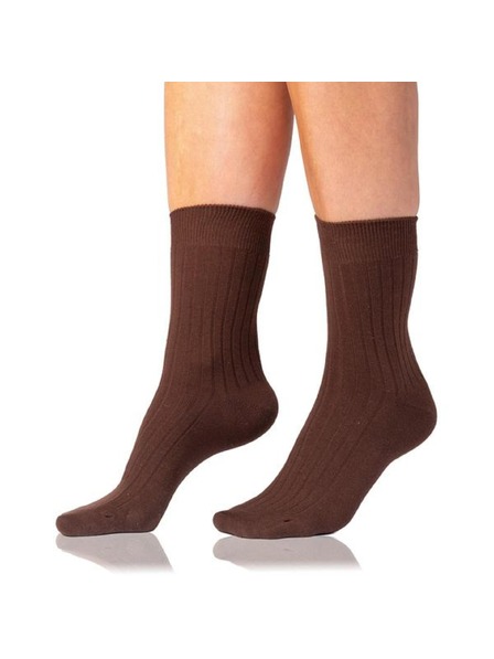 Bellinda COTTON RIB SOCKS - Dámské bavlněné ponožky - hnědá