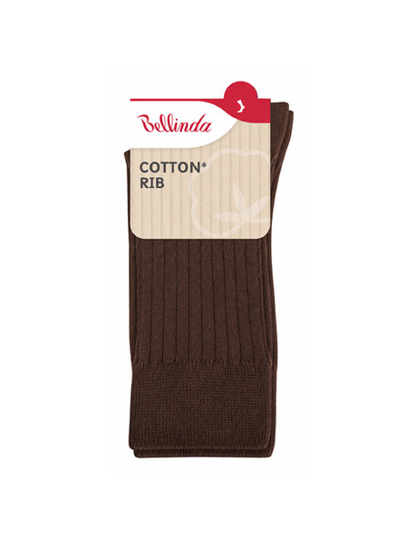Bellinda COTTON RIB SOCKS - Dámské bavlněné ponožky - hnědá