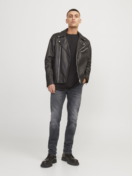 Jack & Jones JJIGLENN pánské černé slim fit džíny