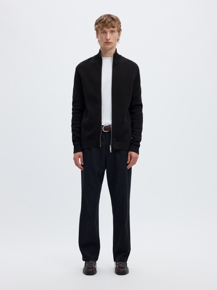 SELECTED Pánský svetr na zip black