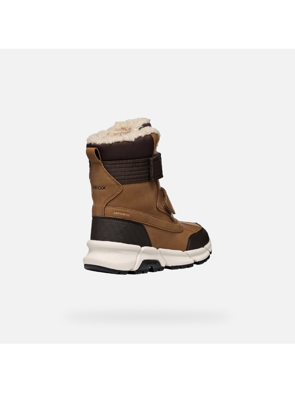 Geox Hnědá chlapecká kotníková obuv Geox Flexyper Plus