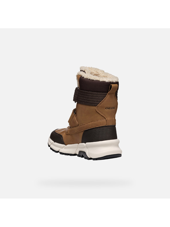 Geox Hnědá chlapecká kotníková obuv Geox Flexyper Plus