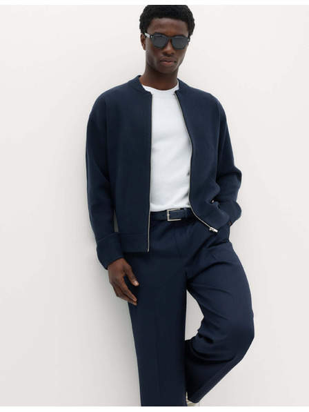 Marks & Spencer Pletená bunda bomber z pletené příze Marks & Spencer námořnická modrá