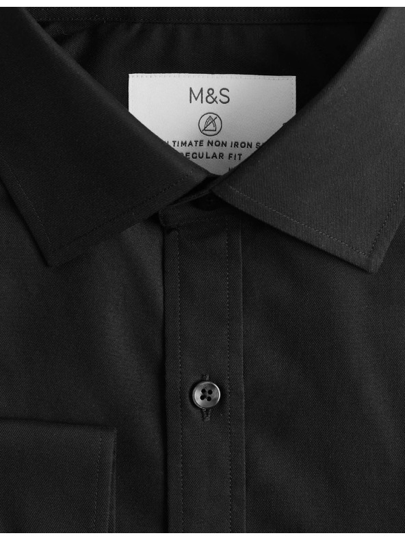 Marks & Spencer Košile z bavlny klasického střihu s nežehlivou úpravou Marks & Spencer černá