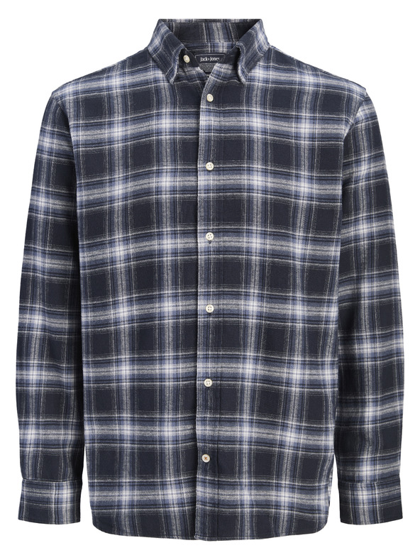 Jack & Jones Flanelová pánská kostkovaná košile navy