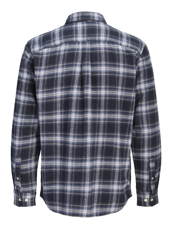 Jack & Jones Flanelová pánská kostkovaná košile navy