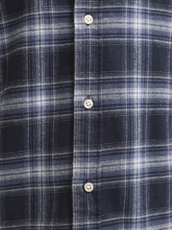 Jack & Jones Flanelová pánská kostkovaná košile navy