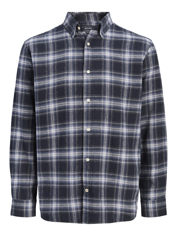 Jack & Jones Flanelová pánská kostkovaná košile navy