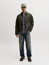 Jack & Jones Flanelová pánská kostkovaná košile navy