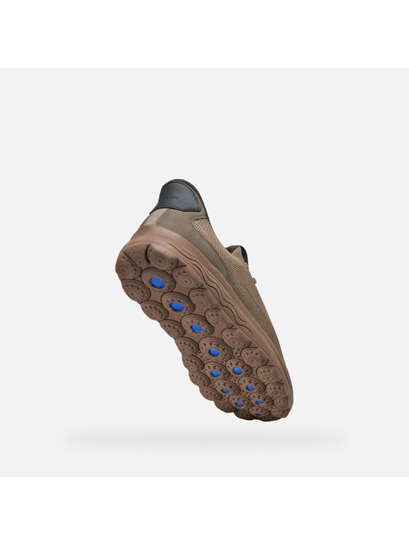Geox Tmavě hnědé pánské tenisky Geox Spherica Plus