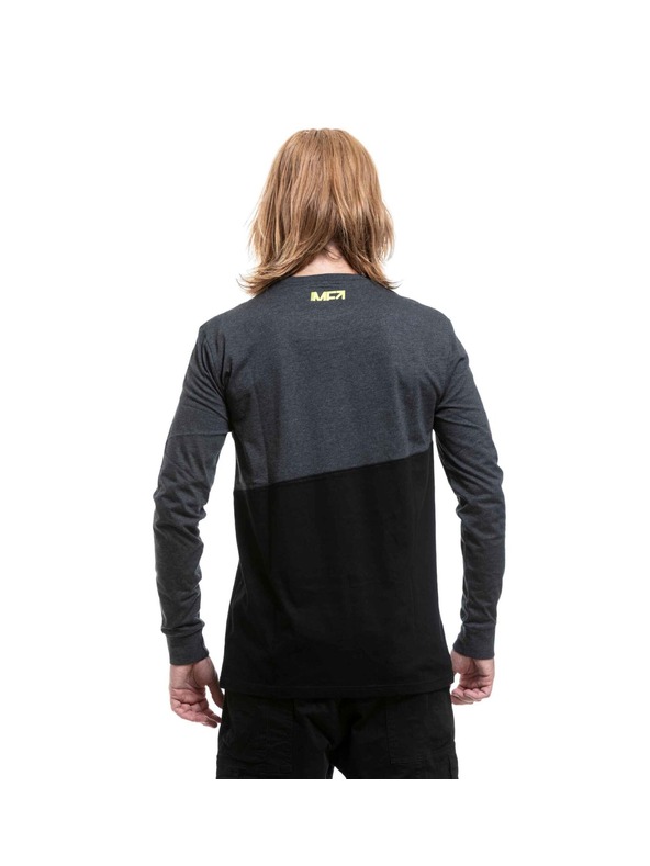 Meatfly Meatfly pánské tričko s dlouhým rukávem Judgement Charcoal Heather / Black