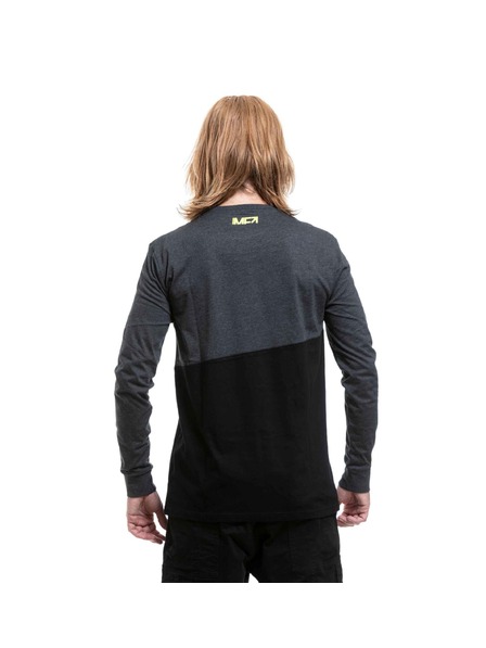Meatfly Meatfly pánské tričko s dlouhým rukávem Judgement Charcoal Heather / Black