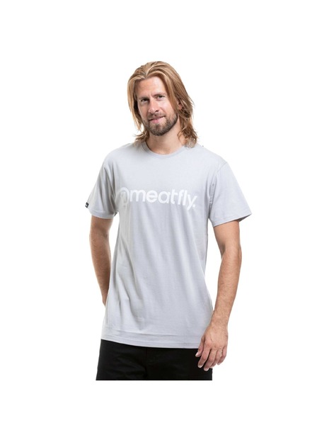 Meatfly Meatfly pánské tričko MF Logo Quiet Gray
