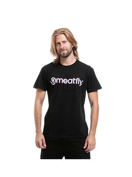 Meatfly Meatfly pánské tričko MF Logo Lila / Black