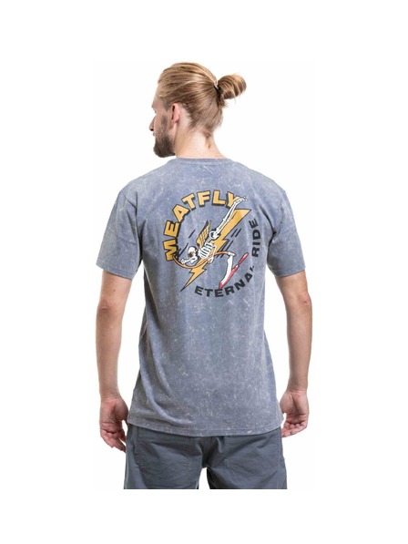Meatfly Meatfly pánské tričko Eternal Pewter Acid Wash