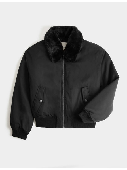 Marks & Spencer Bunda bomber s límečkem z umělé kožešiny, s technologií Stormwear™ (6–16 let) Marks & Spencer černá