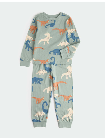 Marks & Spencer Pyžamo z čisté bavlny s motivem dinosaura (1–16 let) Marks & Spencer zelená