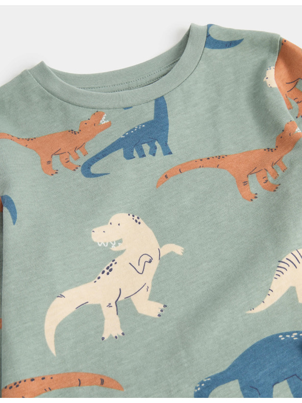 Marks & Spencer Pyžamo z čisté bavlny s motivem dinosaura (1–16 let) Marks & Spencer zelená
