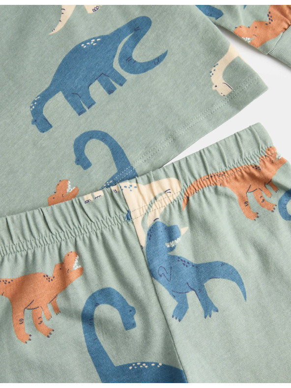 Marks & Spencer Pyžamo z čisté bavlny s motivem dinosaura (1–16 let) Marks & Spencer zelená