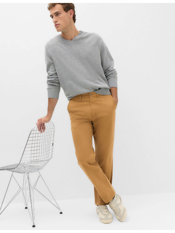 Marks & Spencer Keprové chino kalhoty Heritage normálního střihu Marks & Spencer hnědá