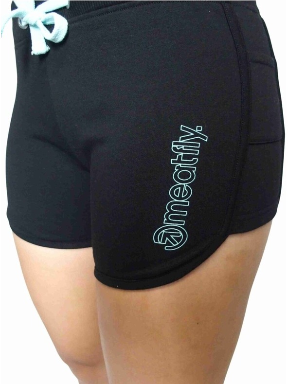 Meatfly Meatfly dámské teplákové kraťasy Nea Black / Mint