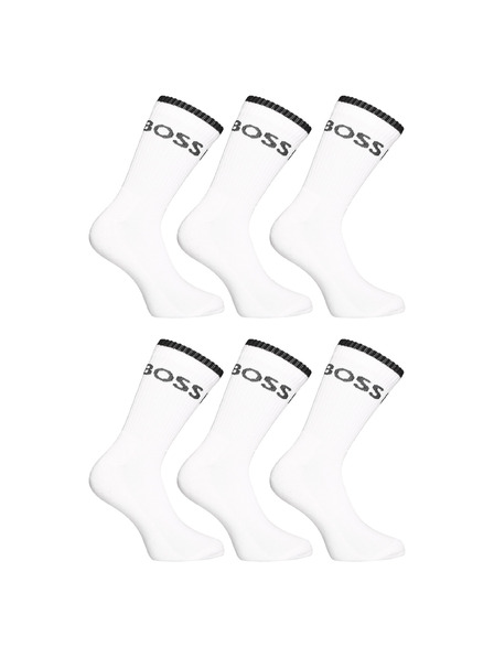 BOSS Sada šesti - ponožky BOSS vysoké bílé